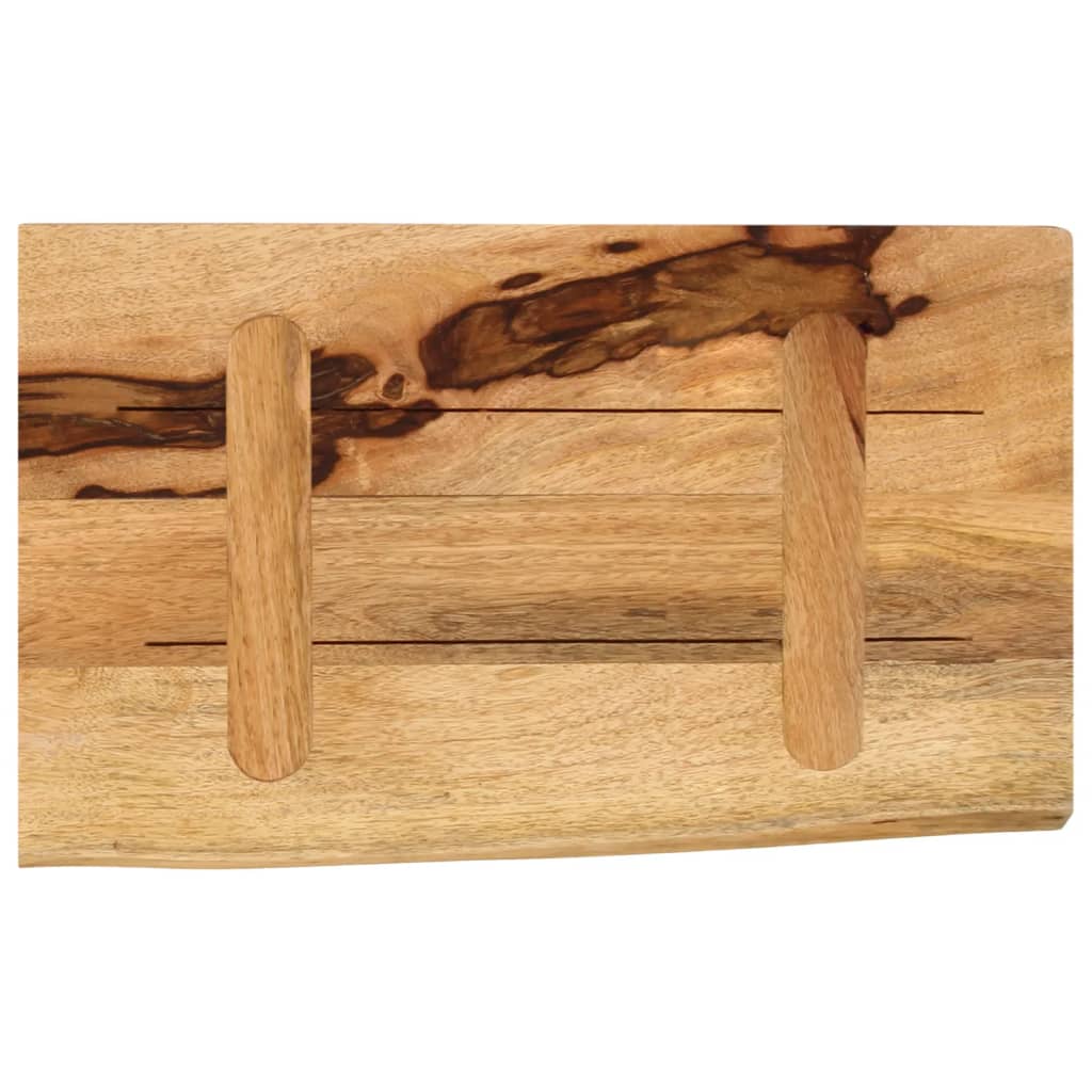 vidaXL Tablero de mesa borde natural madera maciza mango 40x20x3,8 cm