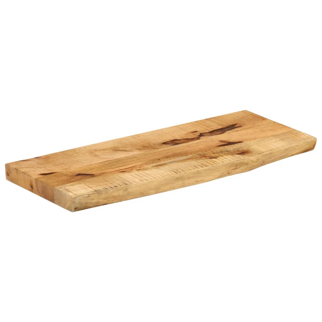 vidaXL Tablero de mesa borde natural madera maciza mango 80x20x3,8 cm