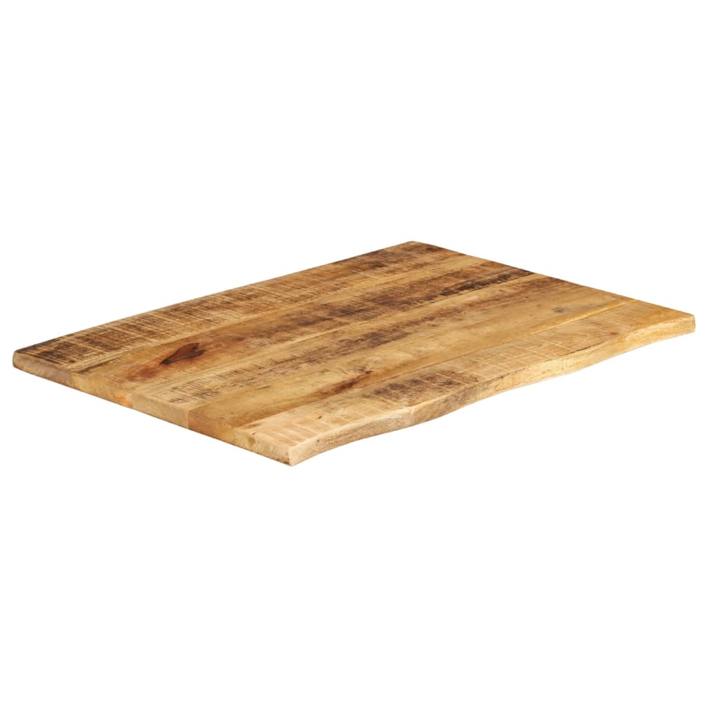 vidaXL Tablero de mesa borde natural madera maciza mango 70x60x3,8 cm