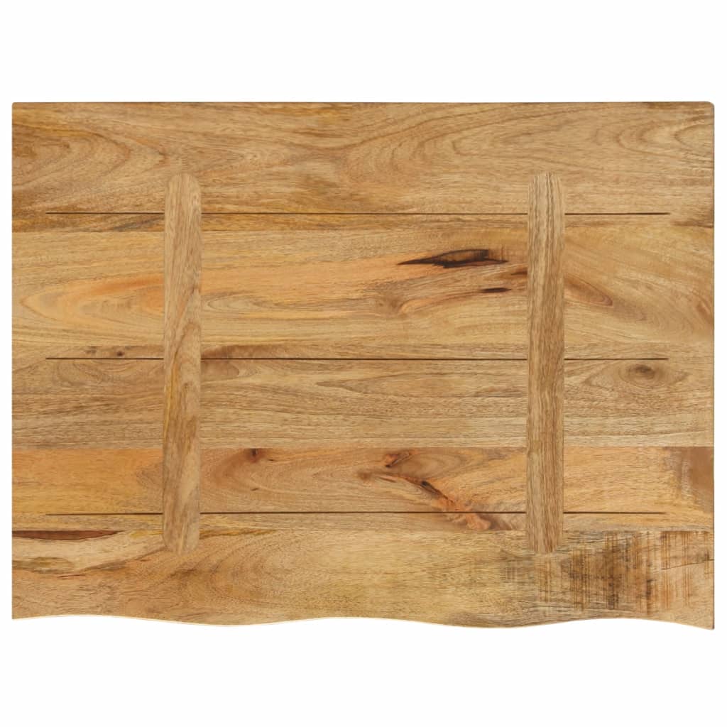 vidaXL Tablero de mesa borde natural madera maciza mango 70x60x3,8 cm