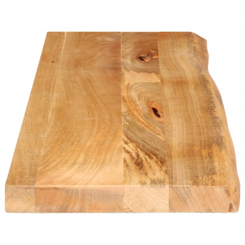 vidaXL Tablero de mesa borde natural madera maciza mango 120x20x2,5 cm