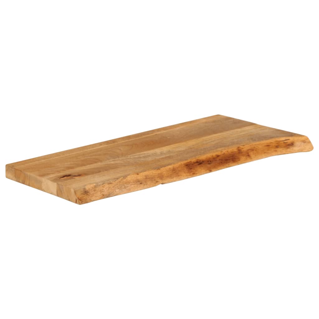 vidaXL Tablero de mesa borde natural madera maciza mango 70x40x2,5 cm