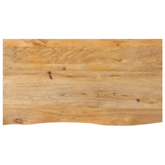 vidaXL Tablero de mesa borde natural madera maciza mango 110x60x2,5 cm