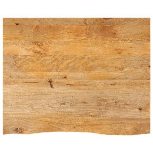 vidaXL Tablero de mesa borde natural madera maciza mango 100x80x2,5 cm