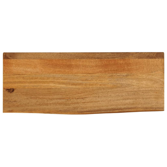 vidaXL Tablero de mesa borde natural madera maciza mango 70x30x2,5 cm