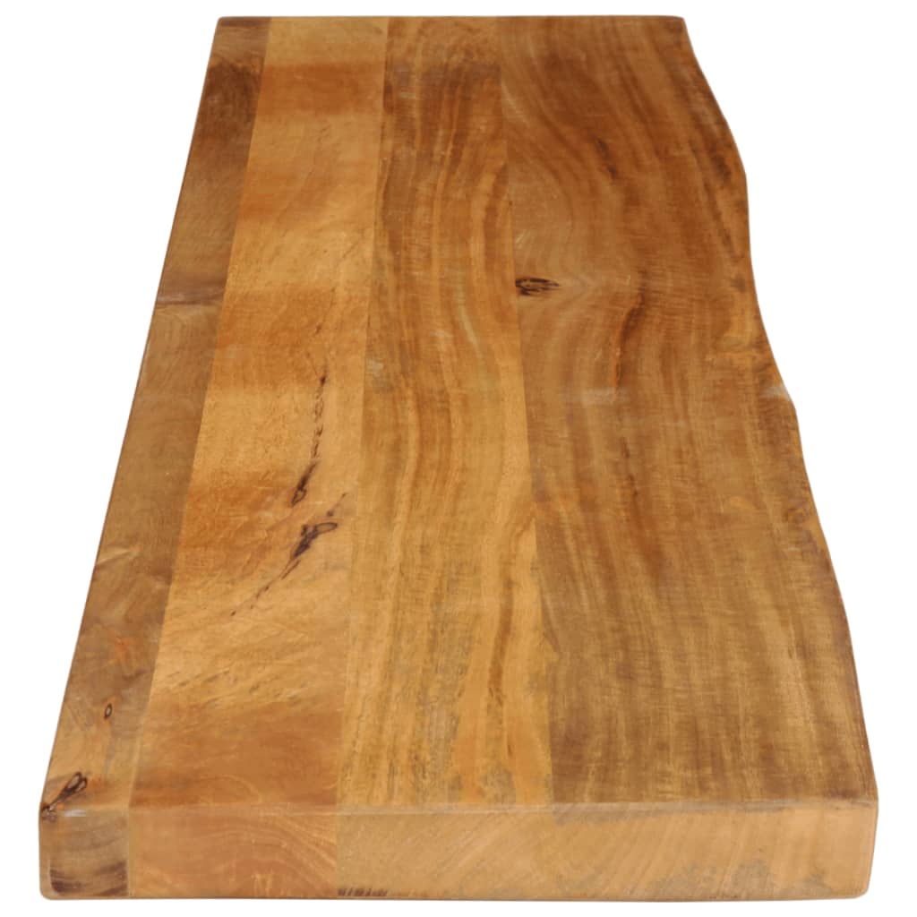 vidaXL Tablero de mesa borde natural madera maciza mango 180x30x2,5 cm