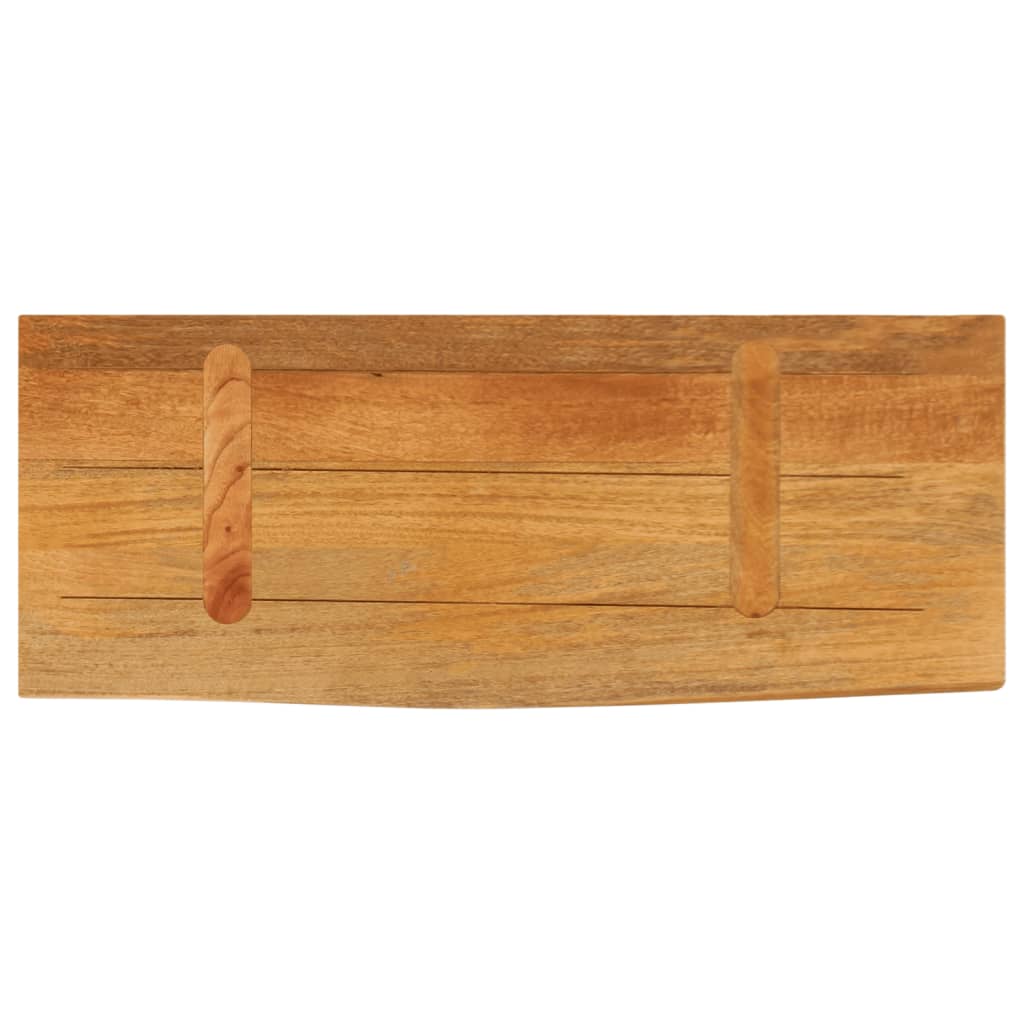 vidaXL Tablero de mesa borde natural madera maciza mango 80x40x2,5 cm