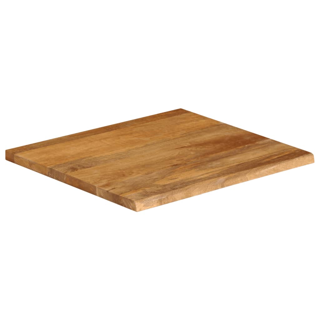 vidaXL Tablero de mesa borde natural madera maciza mango 60x60x2,5 cm