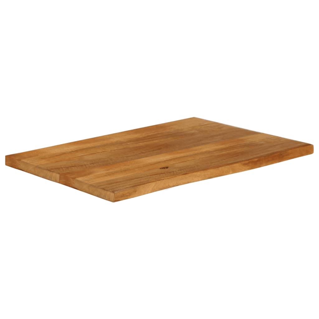 vidaXL Tablero de mesa borde natural madera maciza mango 120x60x2,5 cm