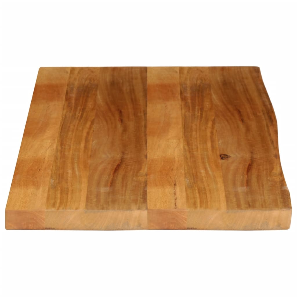 vidaXL Tablero de mesa borde natural madera maciza mango 120x60x2,5 cm