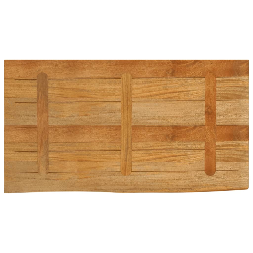 vidaXL Tablero de mesa borde natural madera maciza mango 120x60x2,5 cm