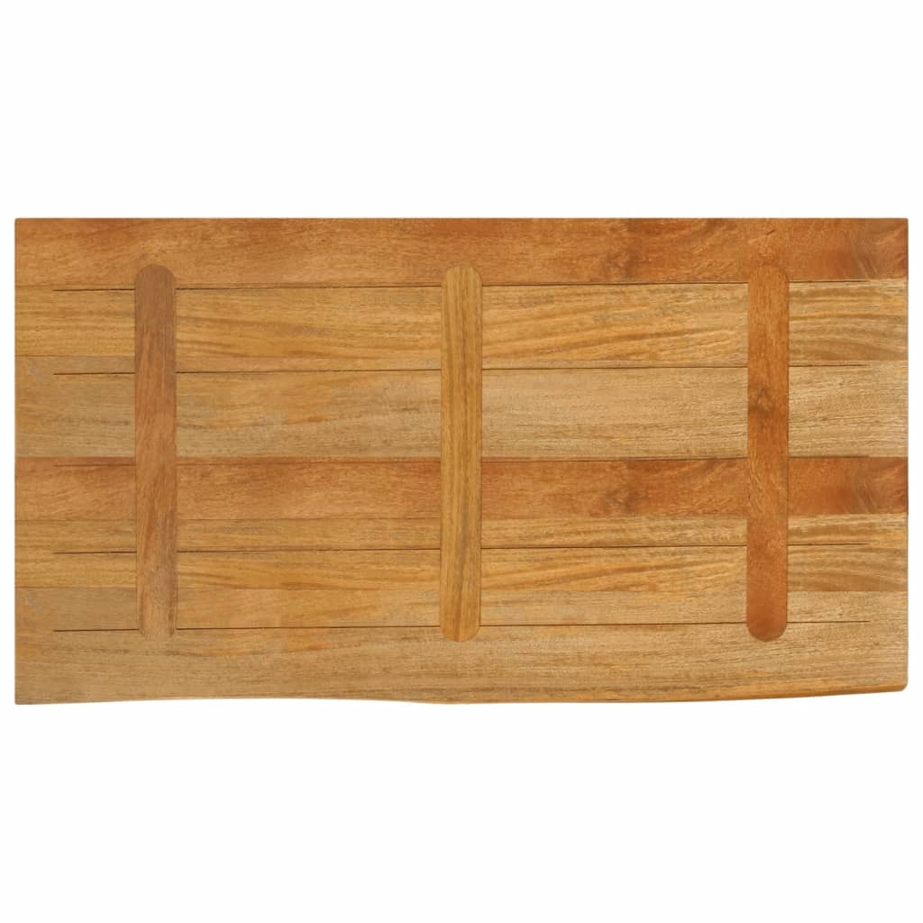 vidaXL Tablero de mesa borde natural madera maciza mango 110x60x3,8 cm