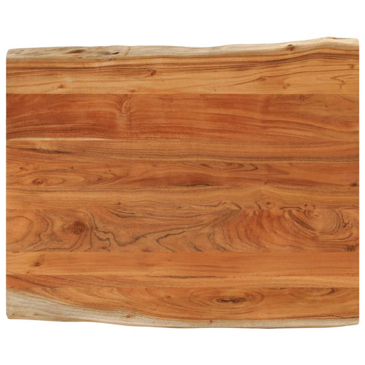 vidaXL Tablero de mesa rectangular borde natural acacia 100x80x2,5 cm