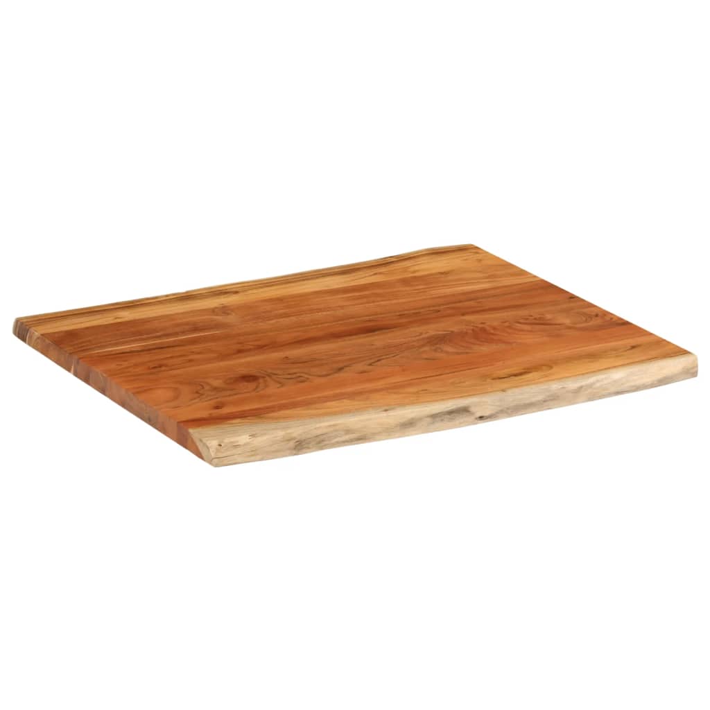 vidaXL Tablero de mesa rectangular borde natural acacia 100x80x2,5 cm