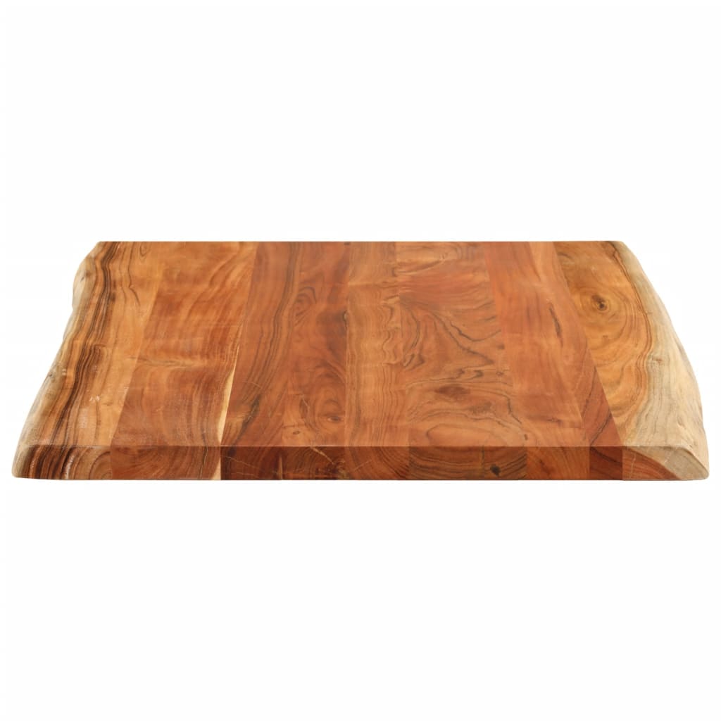 vidaXL Tablero de mesa rectangular borde natural acacia 100x80x2,5 cm