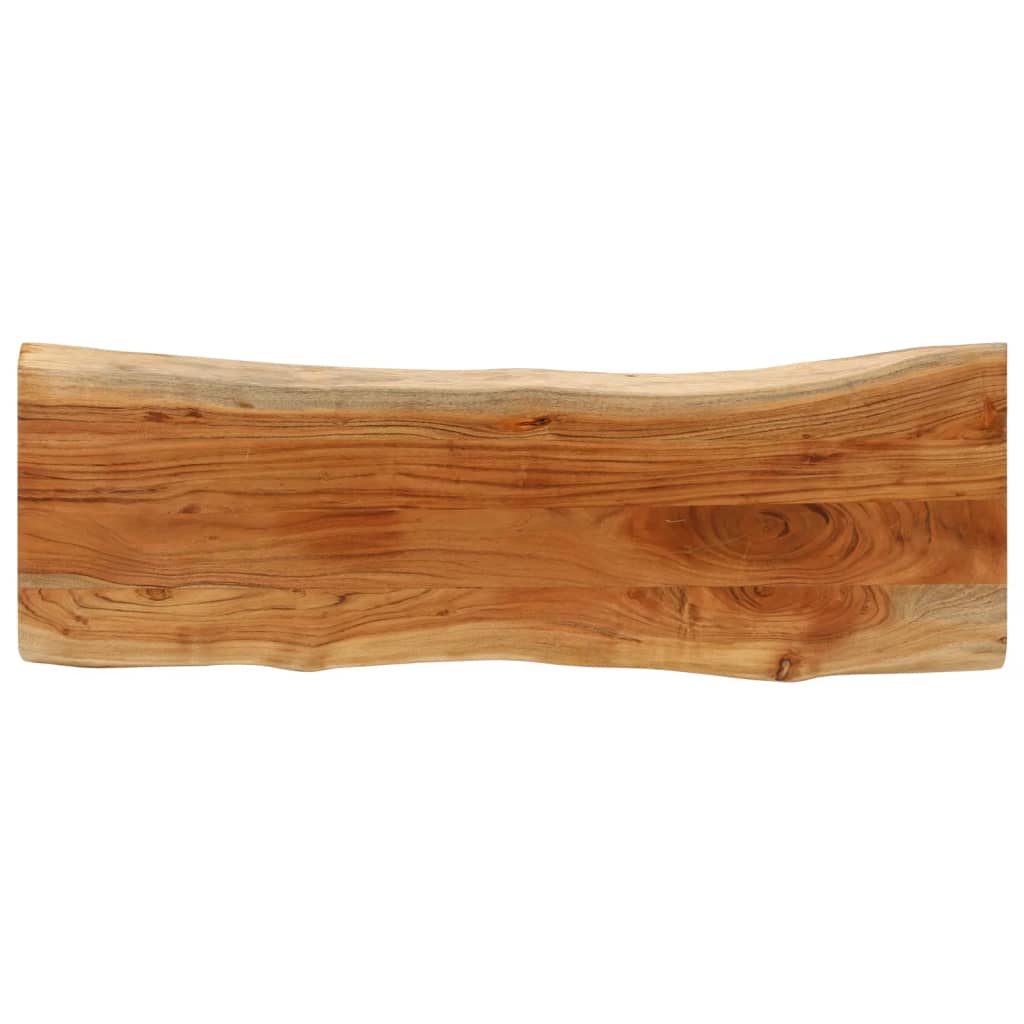 vidaXL Tablero rectangular madera de acacia borde vivo 110x40x3,8 cm