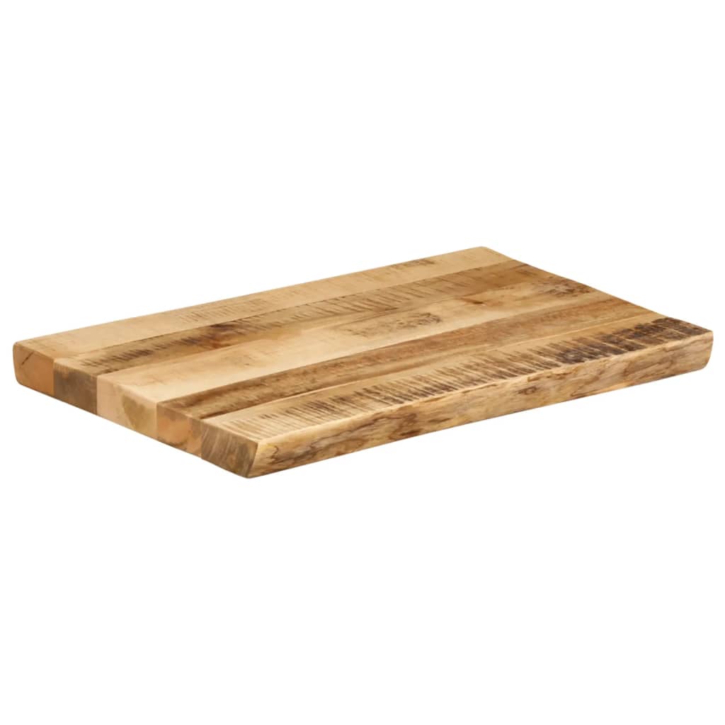 vidaXL Tablero de mesa borde natural madera maciza mango 60x40x2,5 cm