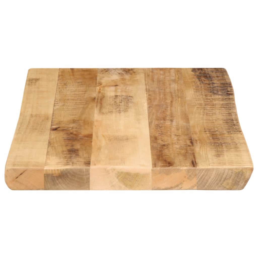 vidaXL Tablero de mesa borde natural madera maciza mango 60x40x2,5 cm