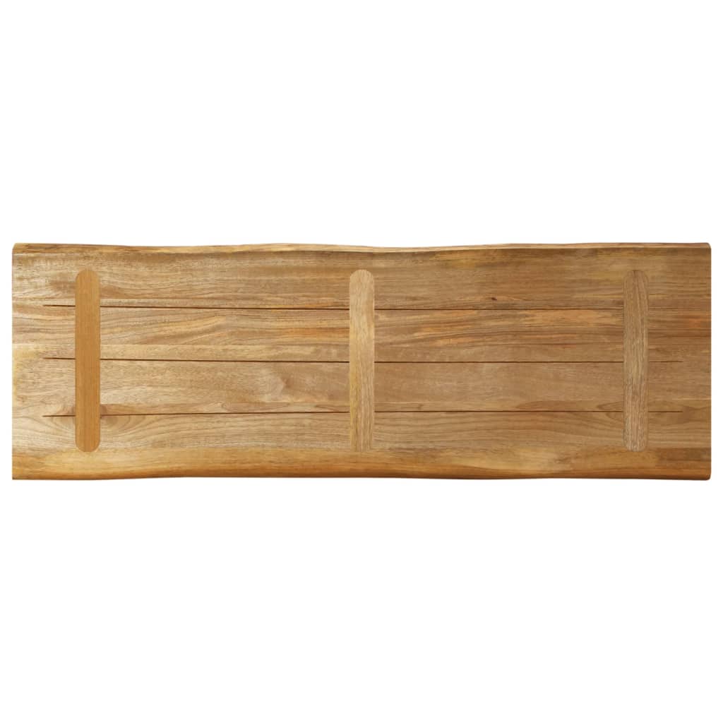 vidaXL Tablero de mesa borde natural madera maciza mango 140x40x2,5 cm