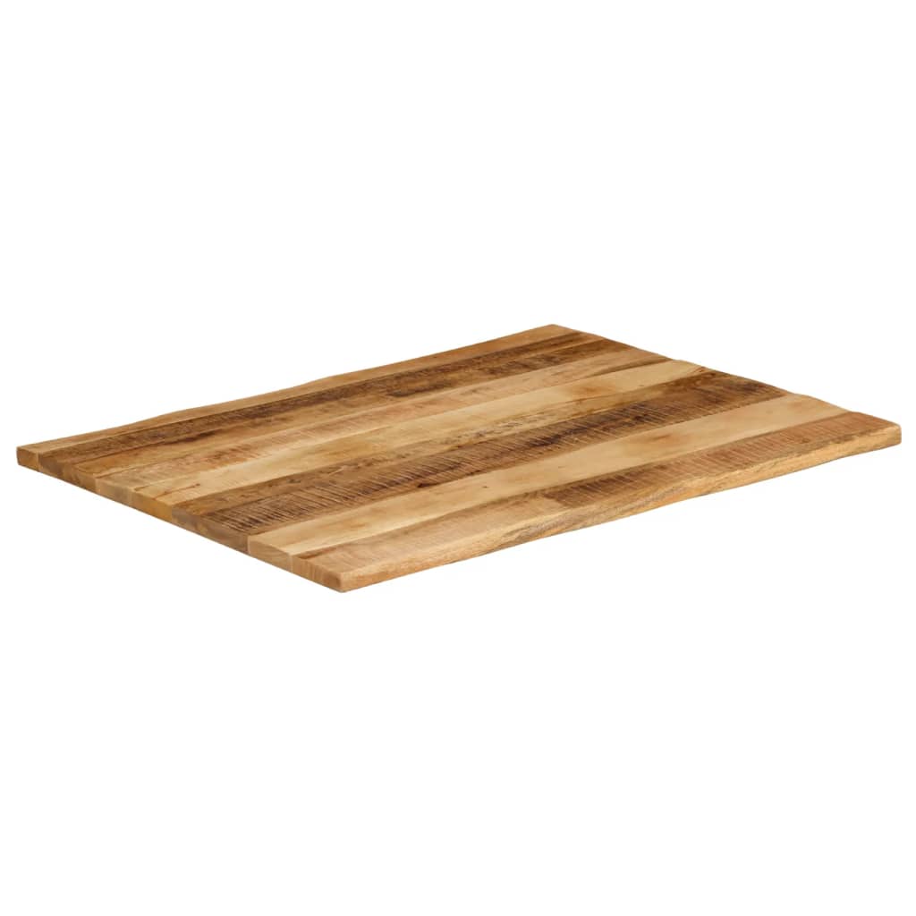 vidaXL Tablero de mesa borde natural madera maciza mango 110x80x2,5 cm