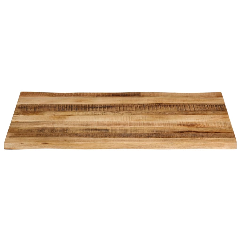 vidaXL Tablero de mesa borde natural madera maciza mango 110x80x2,5 cm