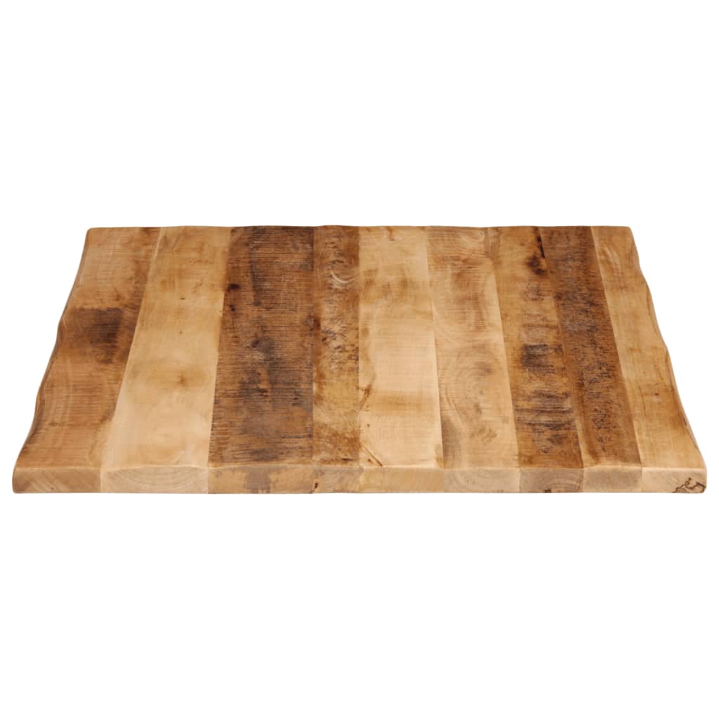 vidaXL Tablero de mesa borde natural madera maciza mango 110x80x2,5 cm