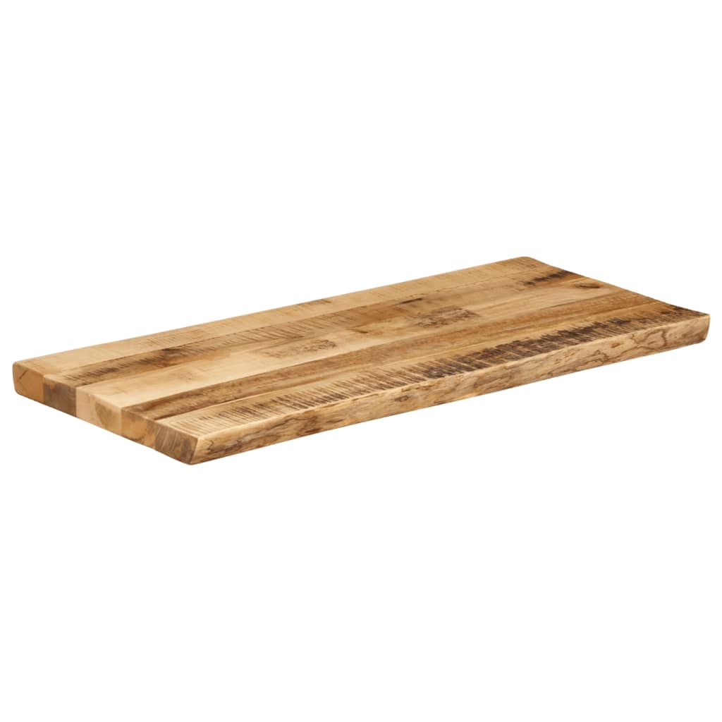 vidaXL Tablero de mesa borde natural madera maciza mango 80x40x3,8 cm