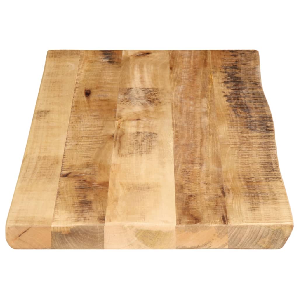 vidaXL Tablero de mesa borde natural madera maciza mango 80x40x3,8 cm