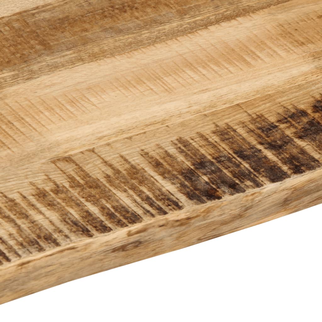 vidaXL Tablero de mesa borde natural madera maciza mango 80x40x3,8 cm