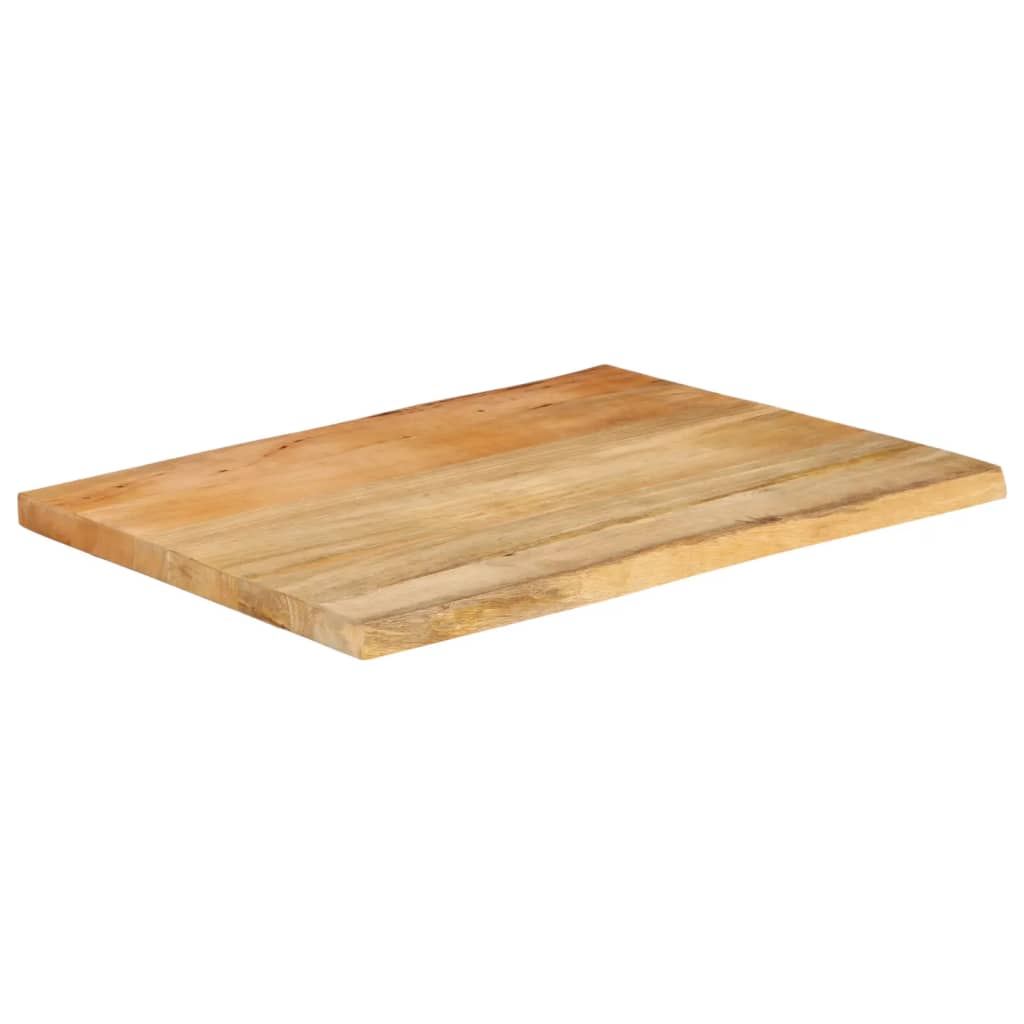 vidaXL Tablero de mesa borde natural madera maciza mango 70x60x3,8 cm