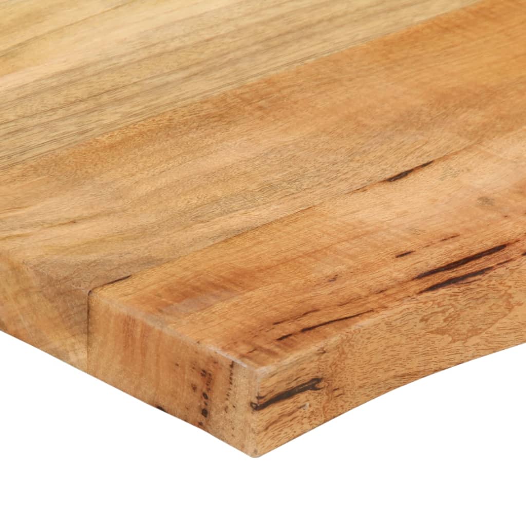 vidaXL Tablero de mesa borde natural madera maciza mango 70x60x3,8 cm