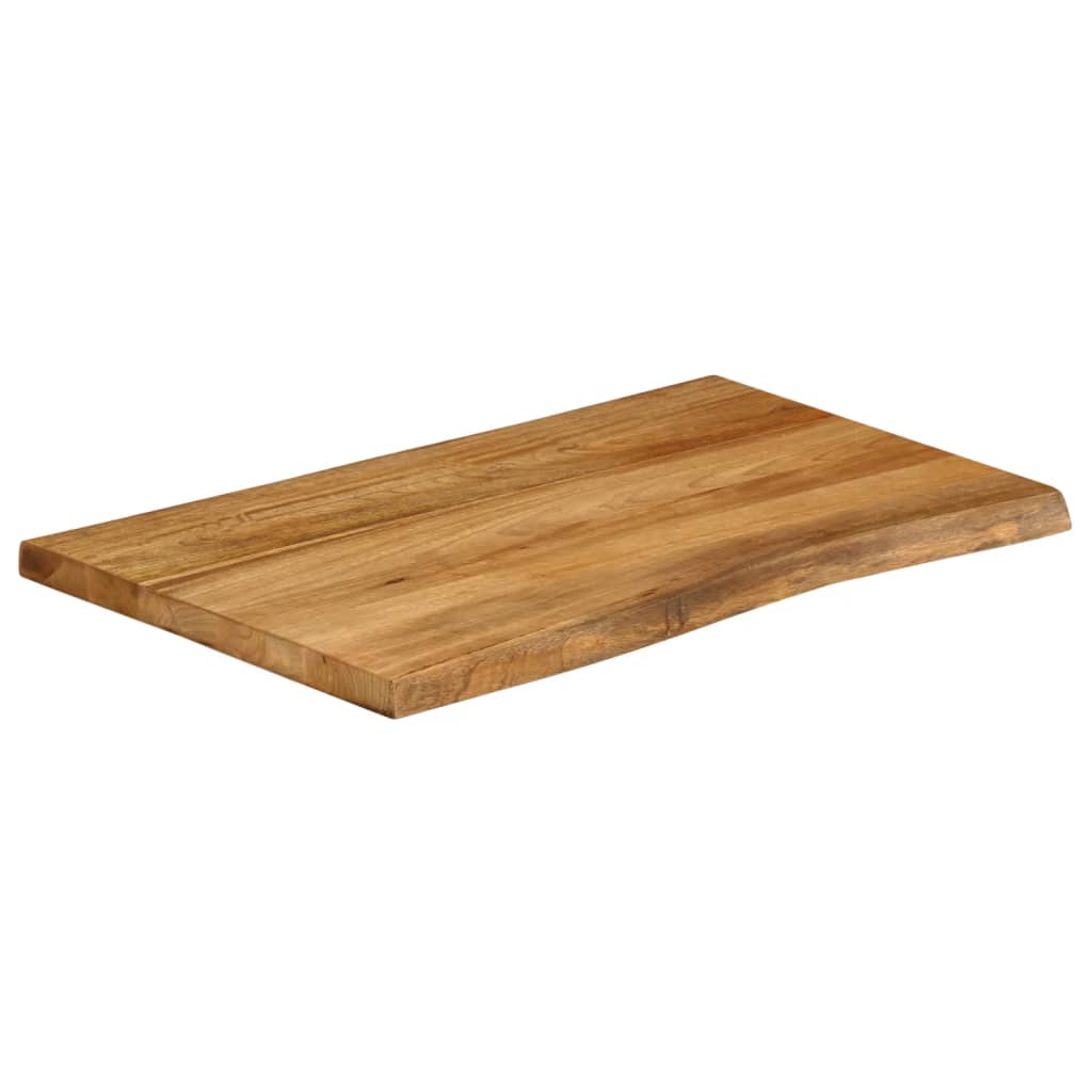 vidaXL Tablero de mesa borde natural madera maciza mango 70x60x3,8 cm