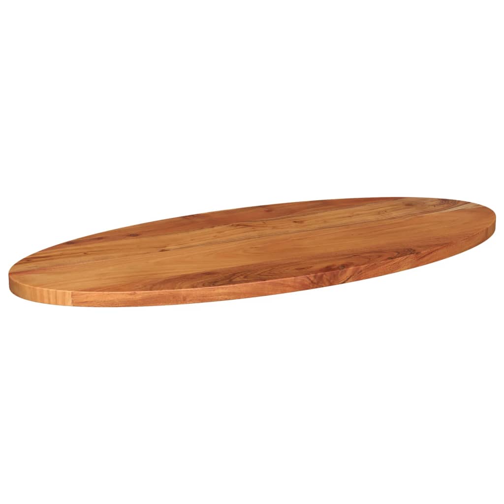 vidaXL Tablero de mesa ovalado madera maciza de acacia 110x40x2,5 cm