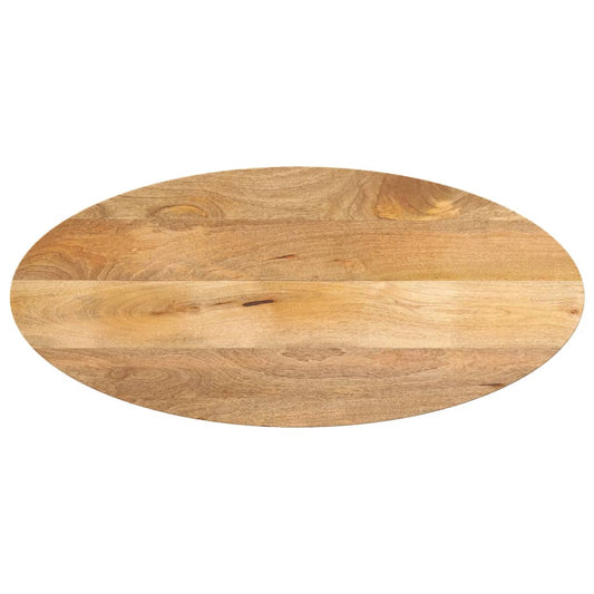 vidaXL Tablero de mesa ovalado madera maciza de mango 110x40x2,5 cm