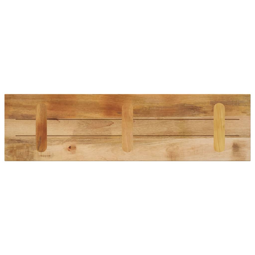 vidaXL Tablero de mesa rectangular madera mango rugosa 110x30x3,8 cm