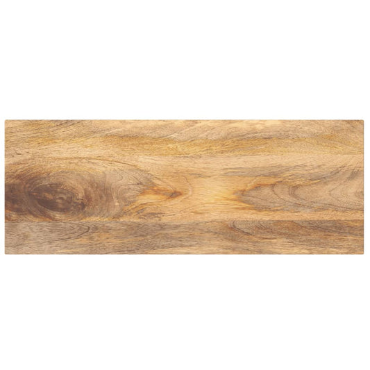 vidaXL Tablero de mesa rectangular madera maciza mango 80x20x2,5 cm