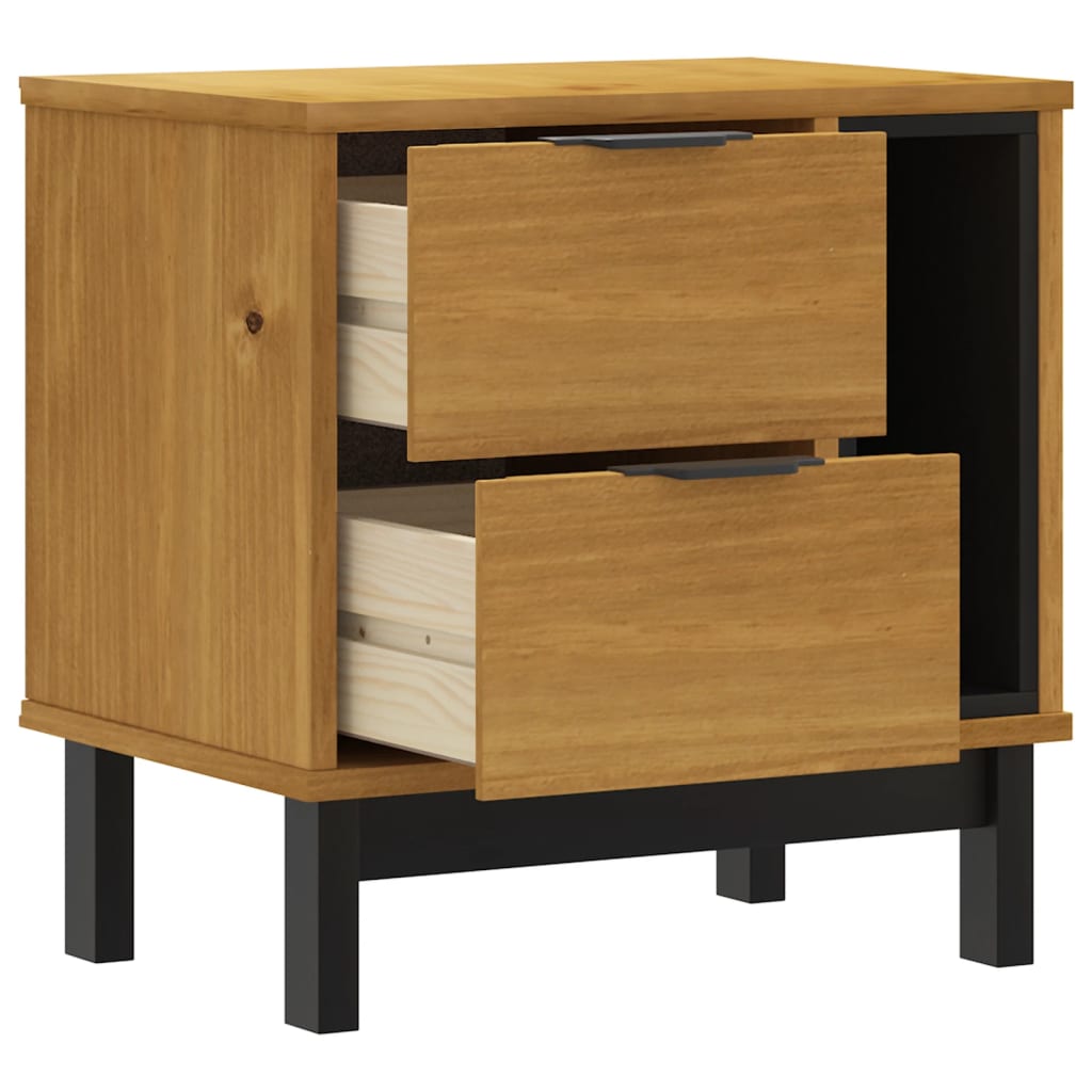 vidaXL Mesita de noche FLAM madera maciza de pino 49x35x50 cm