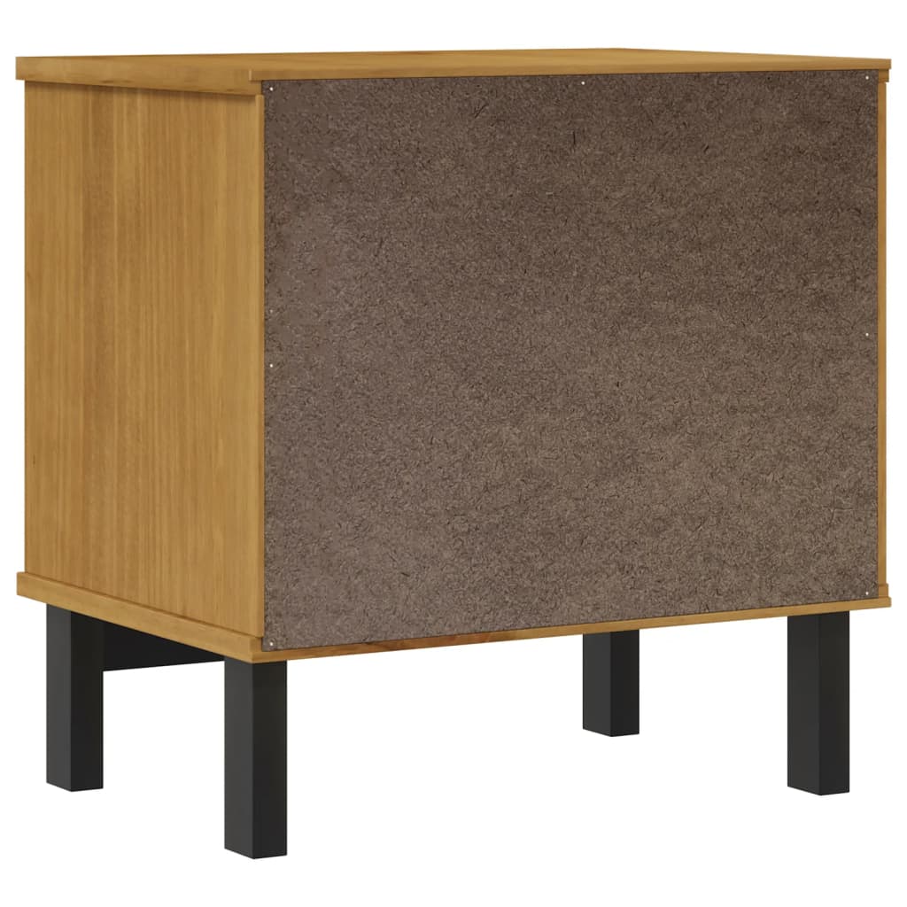 vidaXL Mesita de noche FLAM madera maciza de pino 49x35x50 cm