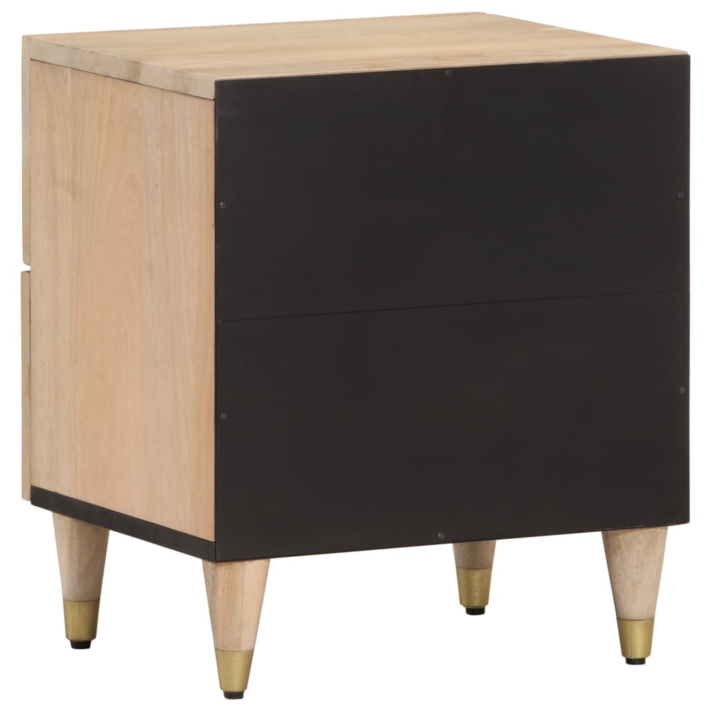 vidaXL Mesitas de noche 2 uds madera maciza de mango 40x33x46 cm