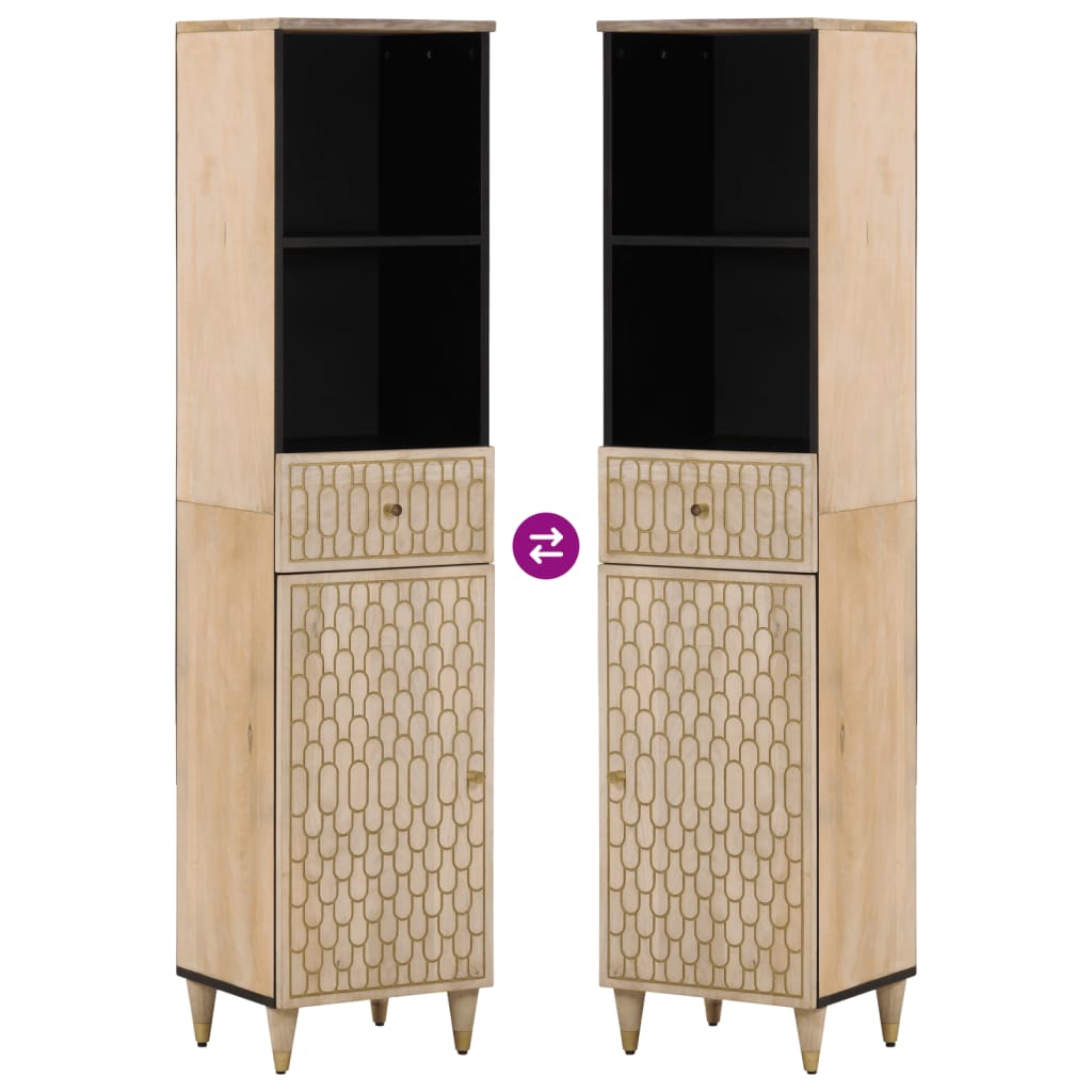 vidaXL Mueble de baño madera maciza de mango 38x33x160 cm