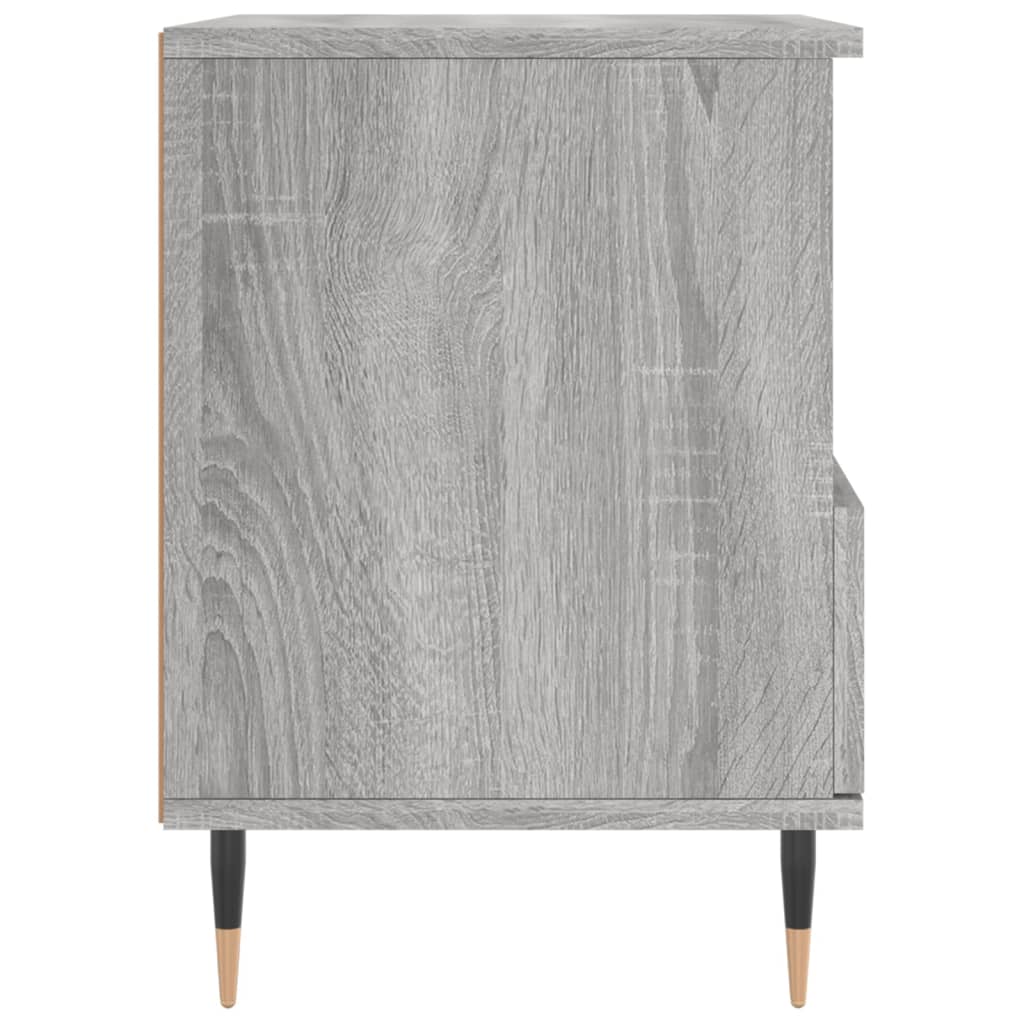 vidaXL Mesita de noche madera de ingeniería gris Sonoma 40x35x50 cm