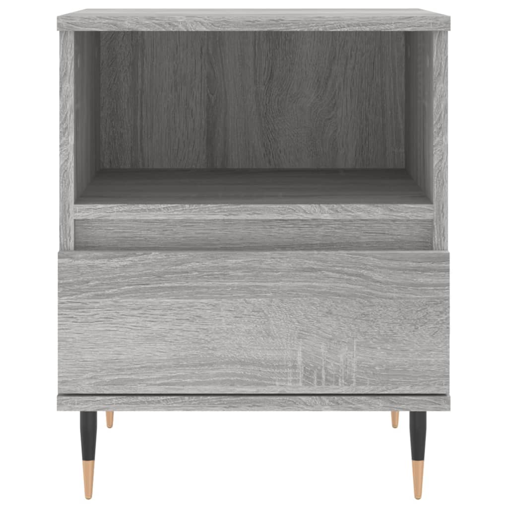 vidaXL Mesita de noche 2 uds madera ingeniería gris Sonoma 40x35x50 cm