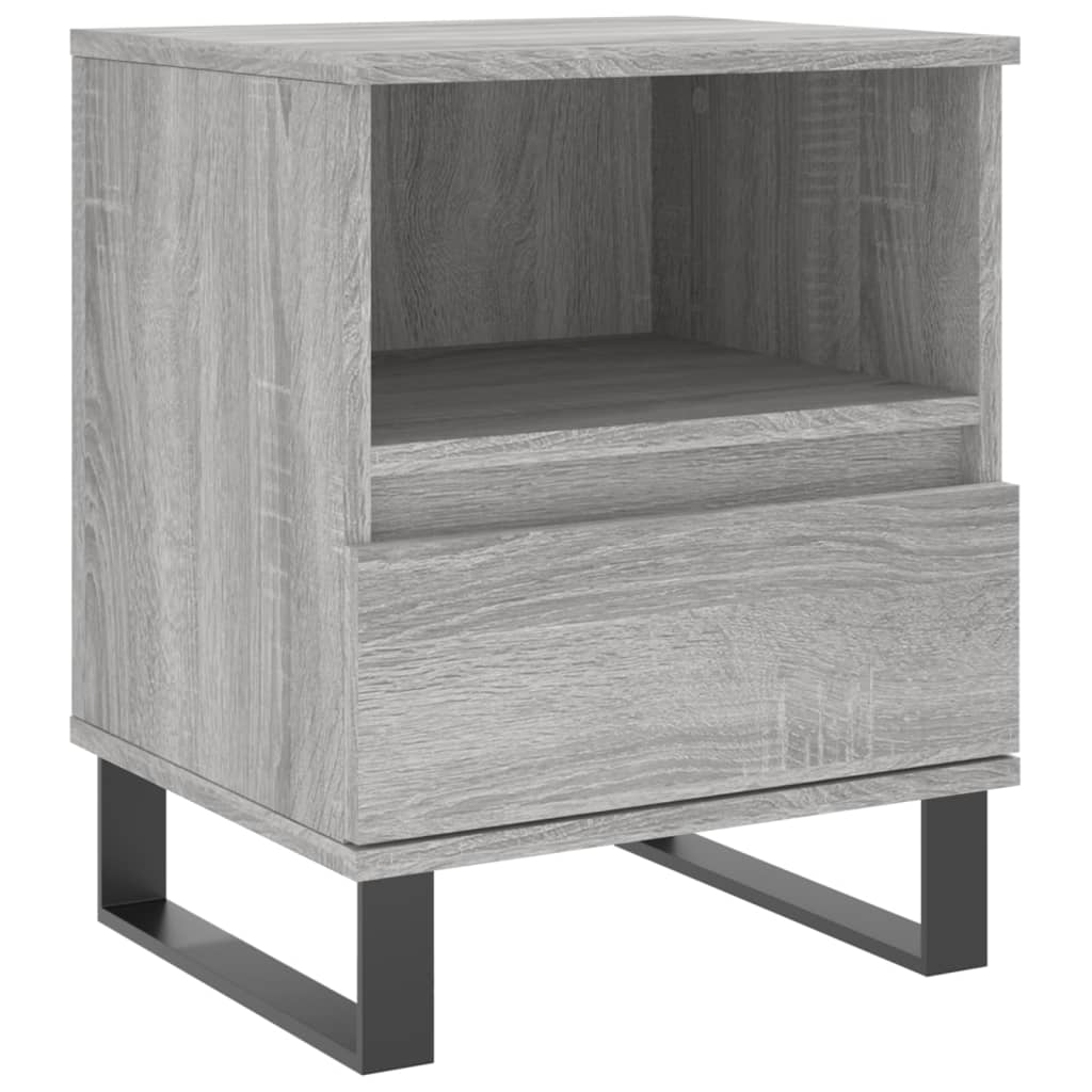 vidaXL Mesita de noche madera de ingeniería gris Sonoma 40x35x50 cm