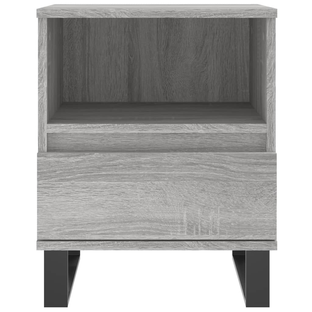 vidaXL Mesita de noche madera de ingeniería gris Sonoma 40x35x50 cm