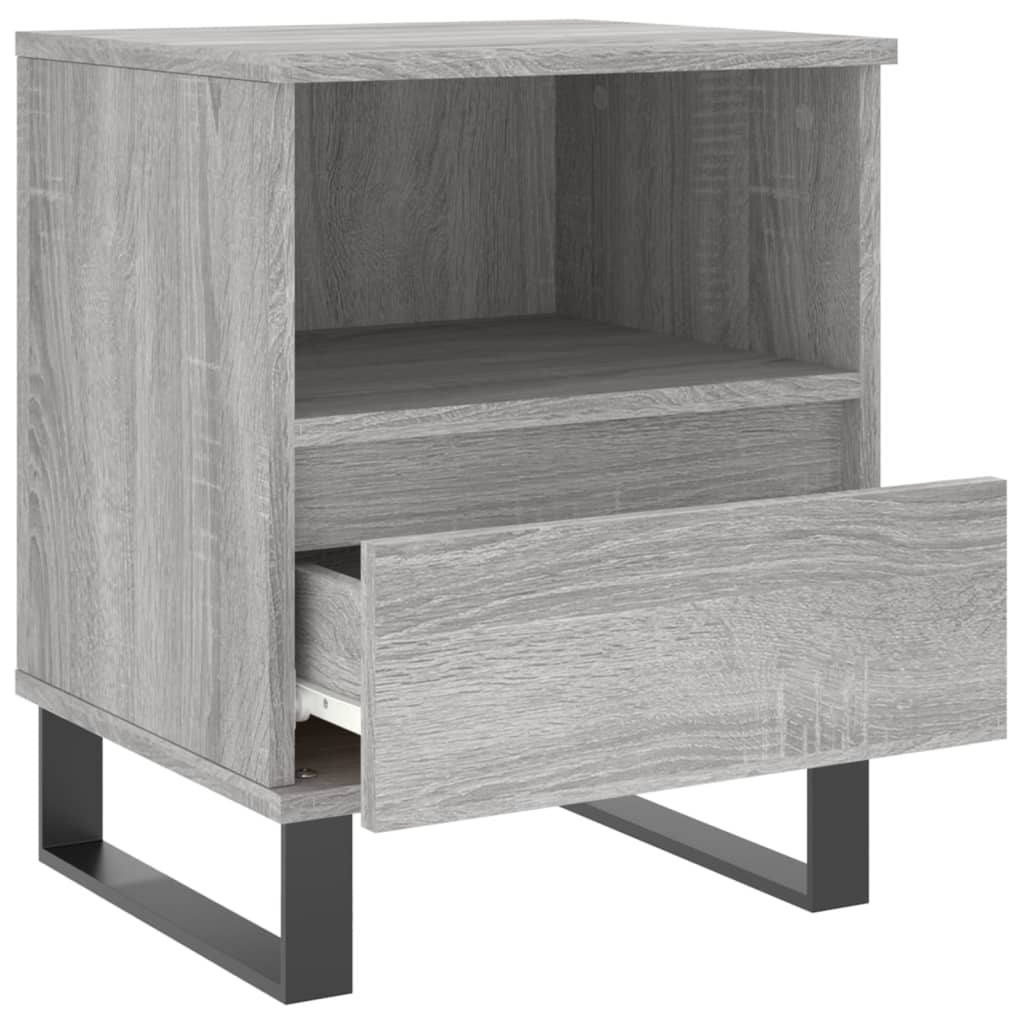 vidaXL Mesita de noche madera de ingeniería gris Sonoma 40x35x50 cm