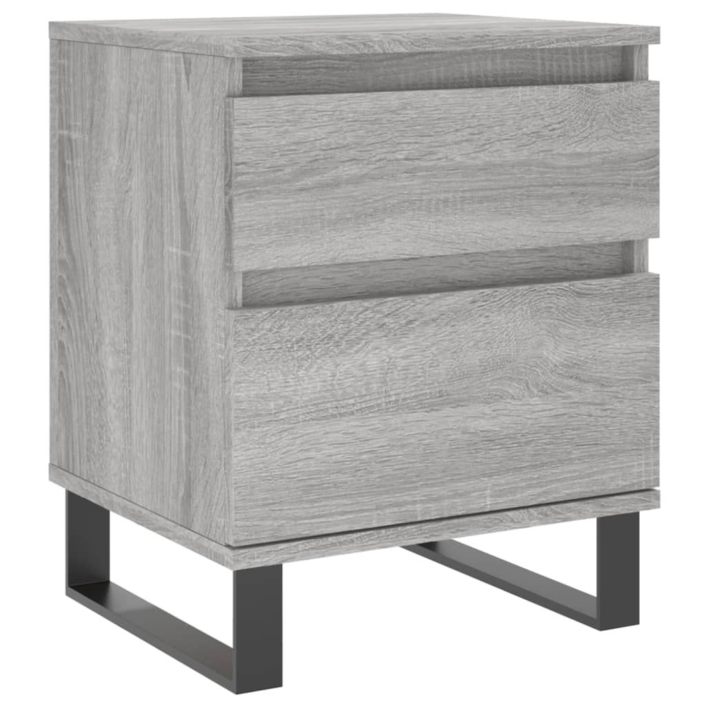 vidaXL Mesita de noche madera de ingeniería gris Sonoma 40x35x50 cm