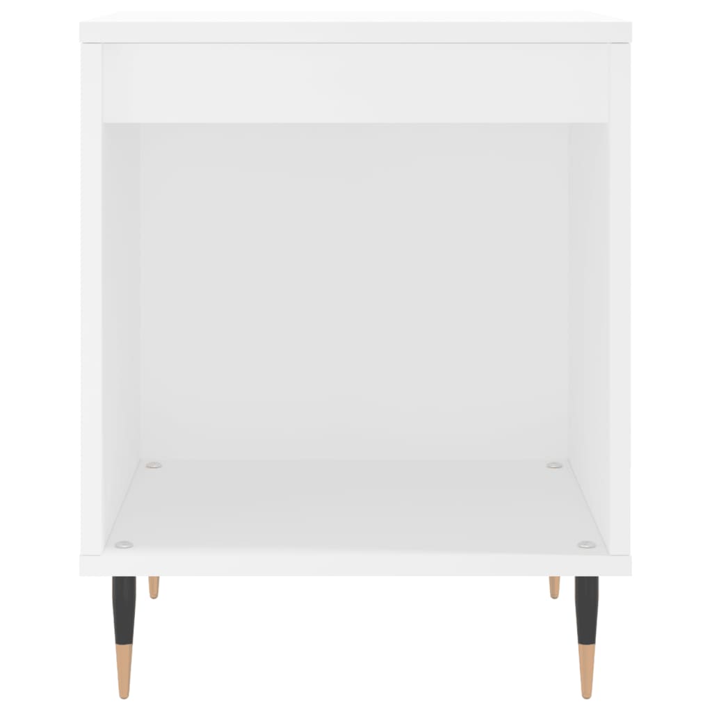 vidaXL Mesita de noche madera contrachapada blanco 40x35x50 cm