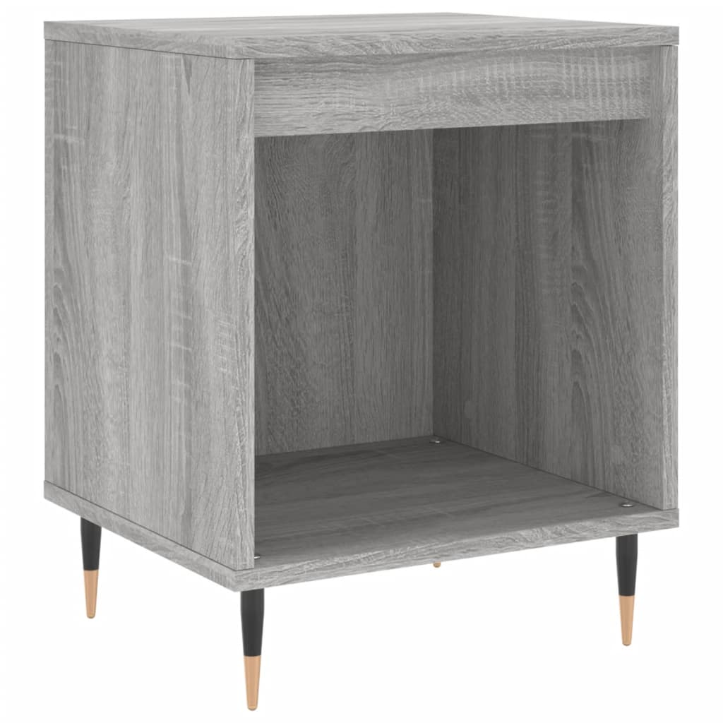 vidaXL Mesita de noche 2 uds madera ingeniería gris Sonoma 40x35x50 cm