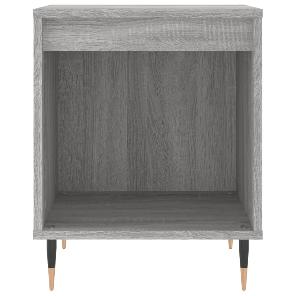 vidaXL Mesita de noche 2 uds madera ingeniería gris Sonoma 40x35x50 cm