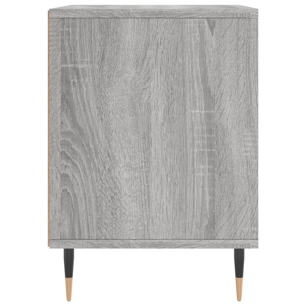 vidaXL Mesita de noche 2 uds madera ingeniería gris Sonoma 40x35x50 cm